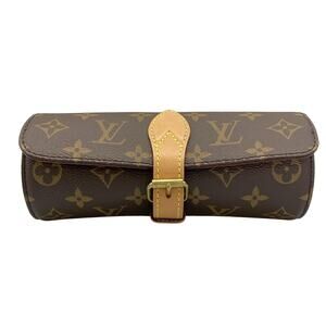 Louis Vuitton Etui 3 Montres Monogram Accessory Case M47530